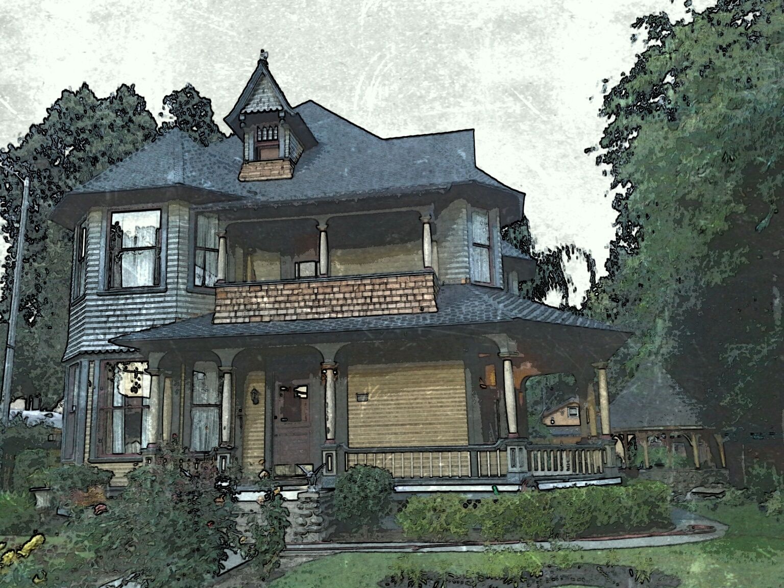 Artist Rendering of the Ernest Wood House